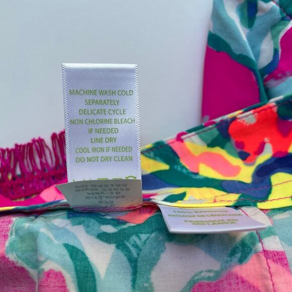 Lilly Pulitzer Cocoa Shorts Magenta Hottie Fringe 3" Inseam Size Medium - Picture 9 of 9